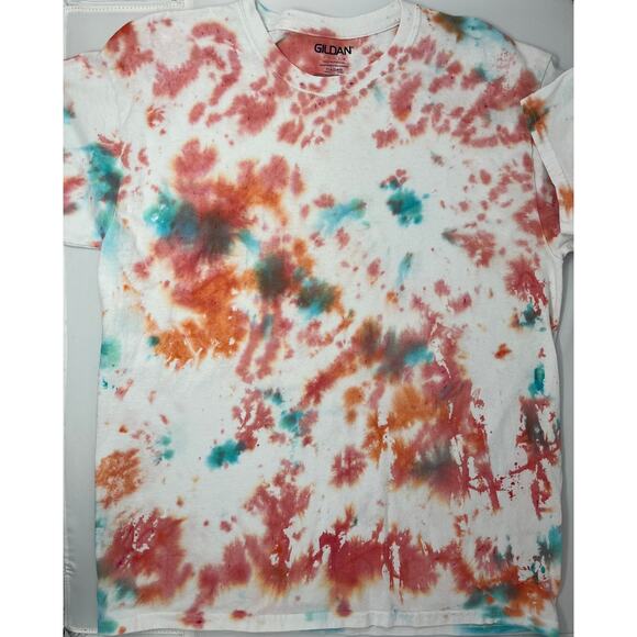 Gildan Tie Dyed Tshirt Men's Size L Pre-Owned in good condition - Picture 1 of 6